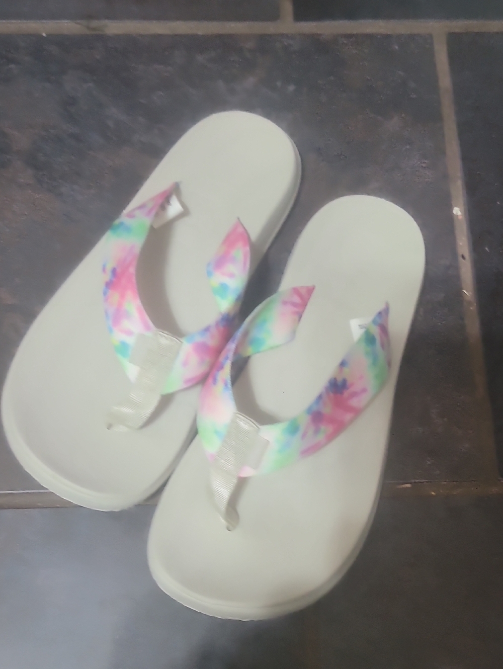 Chaco Chillos Flip Flop Thong Sandals Tie-dye Multi Color Size 9 Women